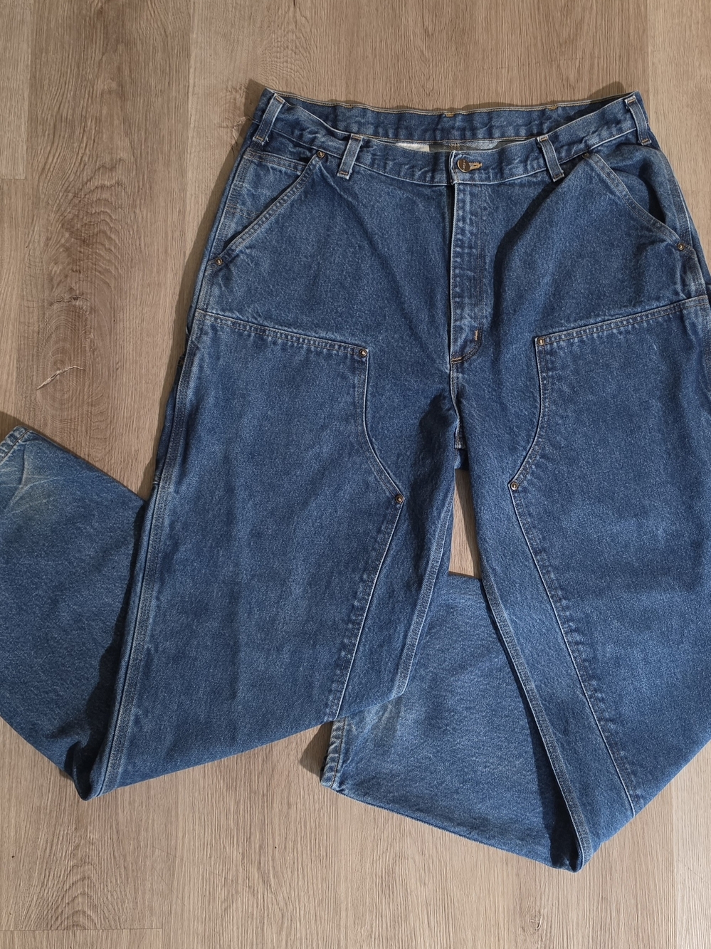 SOLD. Carhartt DST Blue Denim Carpenter Jeans